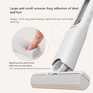 Mini Handheld Sponge Mop – Compact Absorbent Squeegee Cleaner with Replaceable Pads