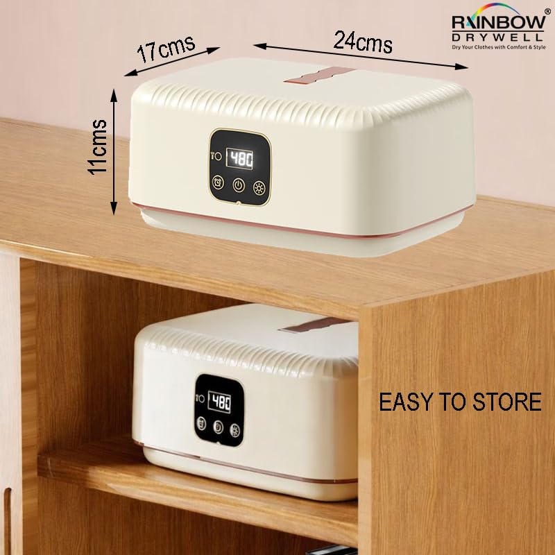 Smart Portable Electric Clothes Dryer – Foldable Wardrobe Cloth & Garment Drying Machine with Digital Timer