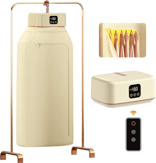 Smart Portable Electric Clothes Dryer – Foldable Wardrobe Cloth & Garment Drying Machine with Digital Timer