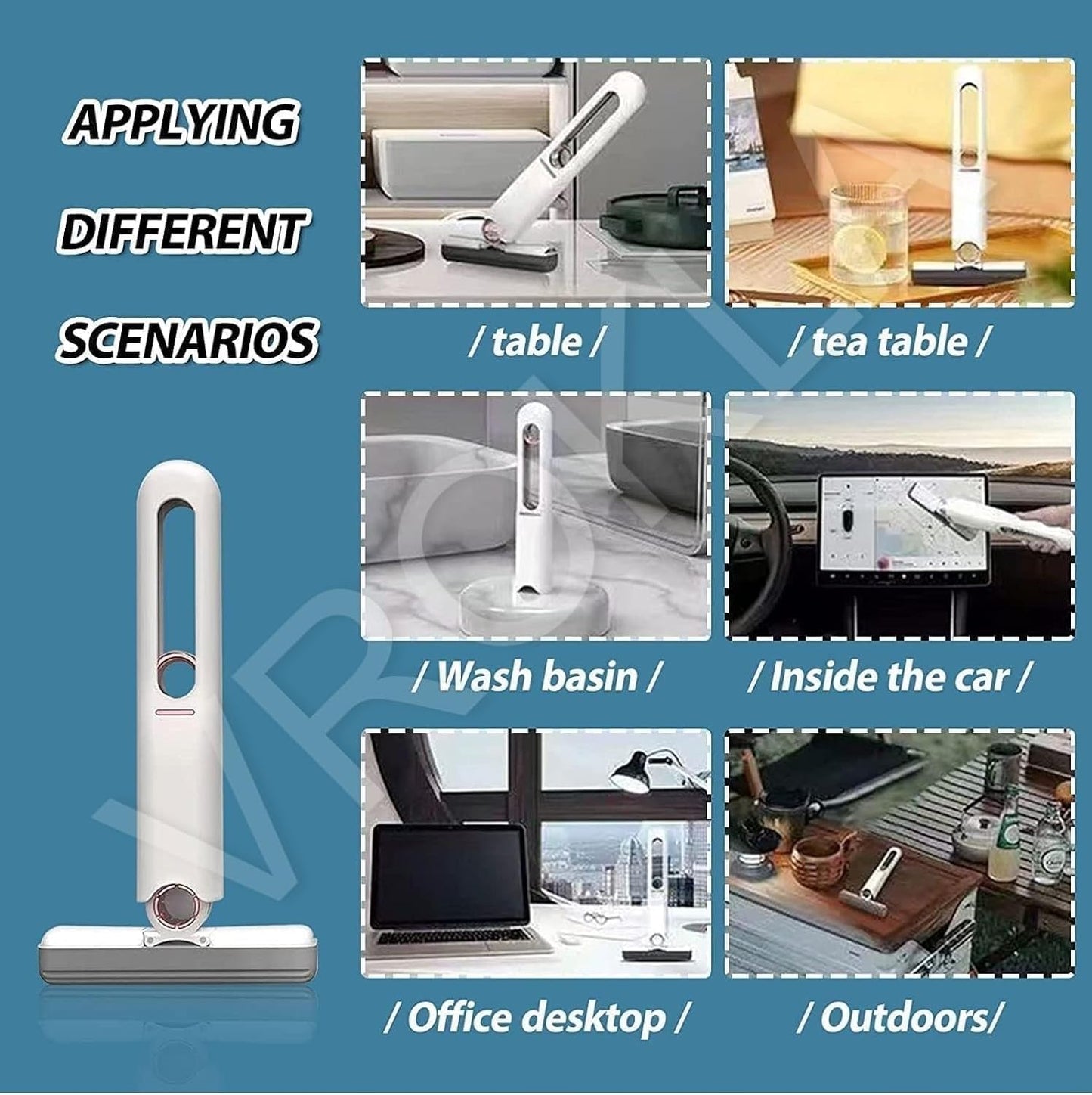 Mini Handheld Sponge Mop – Compact Absorbent Squeegee Cleaner with Replaceable Pads