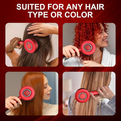 Electric Scalp Massager & Oil Applicator – Waterproof Red-Light Hair Growth & Relaxation Brush