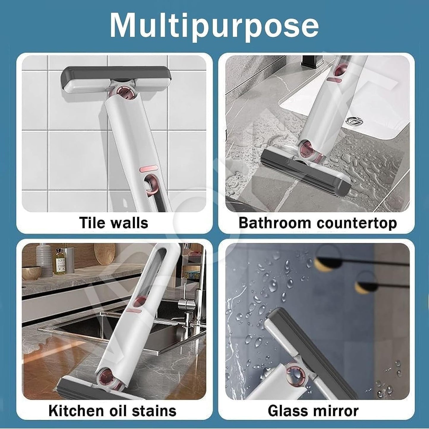Mini Handheld Sponge Mop – Compact Absorbent Squeegee Cleaner with Replaceable Pads