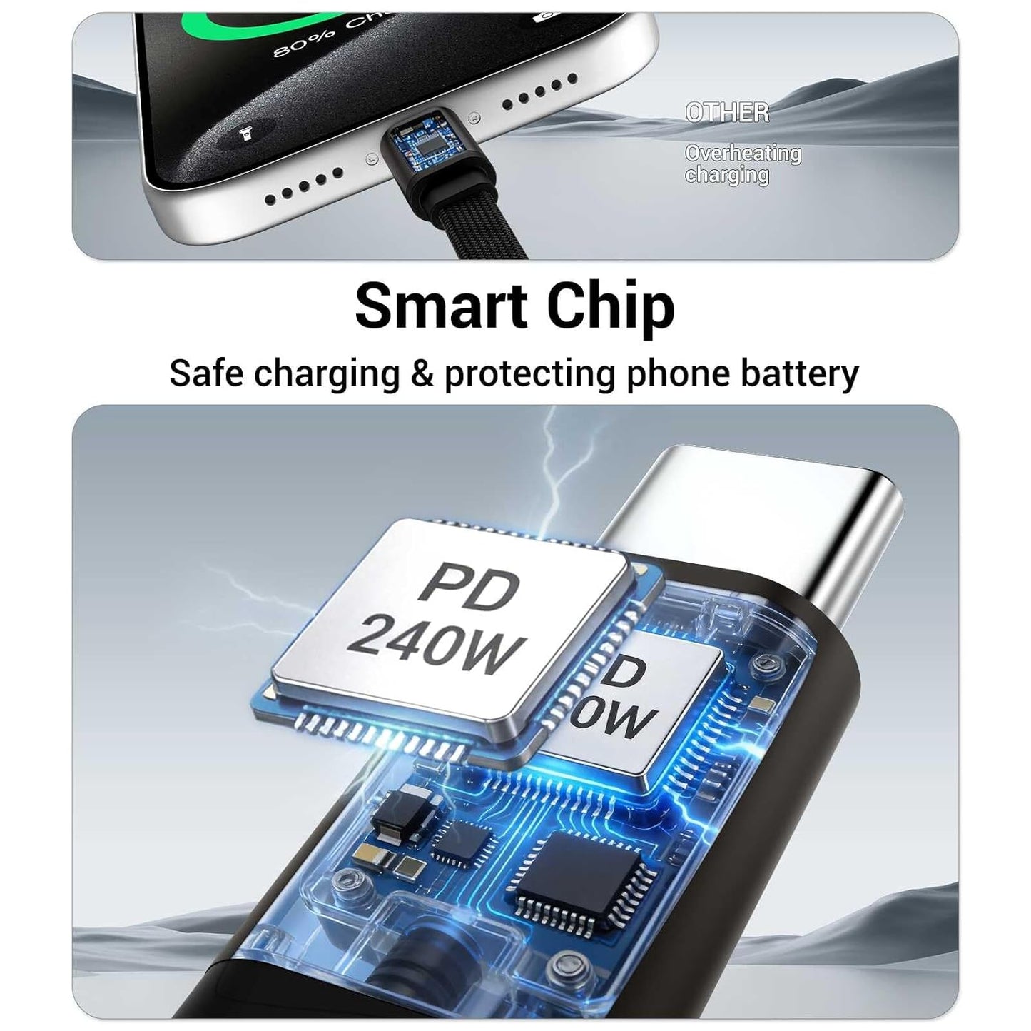 VYRNIX™ 2-in-1 Flex Stand Type-C  Charging Cable with Integrated stand.