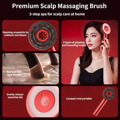 Electric Scalp Massager & Oil Applicator – Waterproof Red-Light Hair Growth & Relaxation Brush