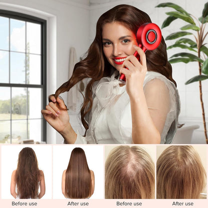 Electric Scalp Massager & Oil Applicator – Waterproof Red-Light Hair Growth & Relaxation Brush