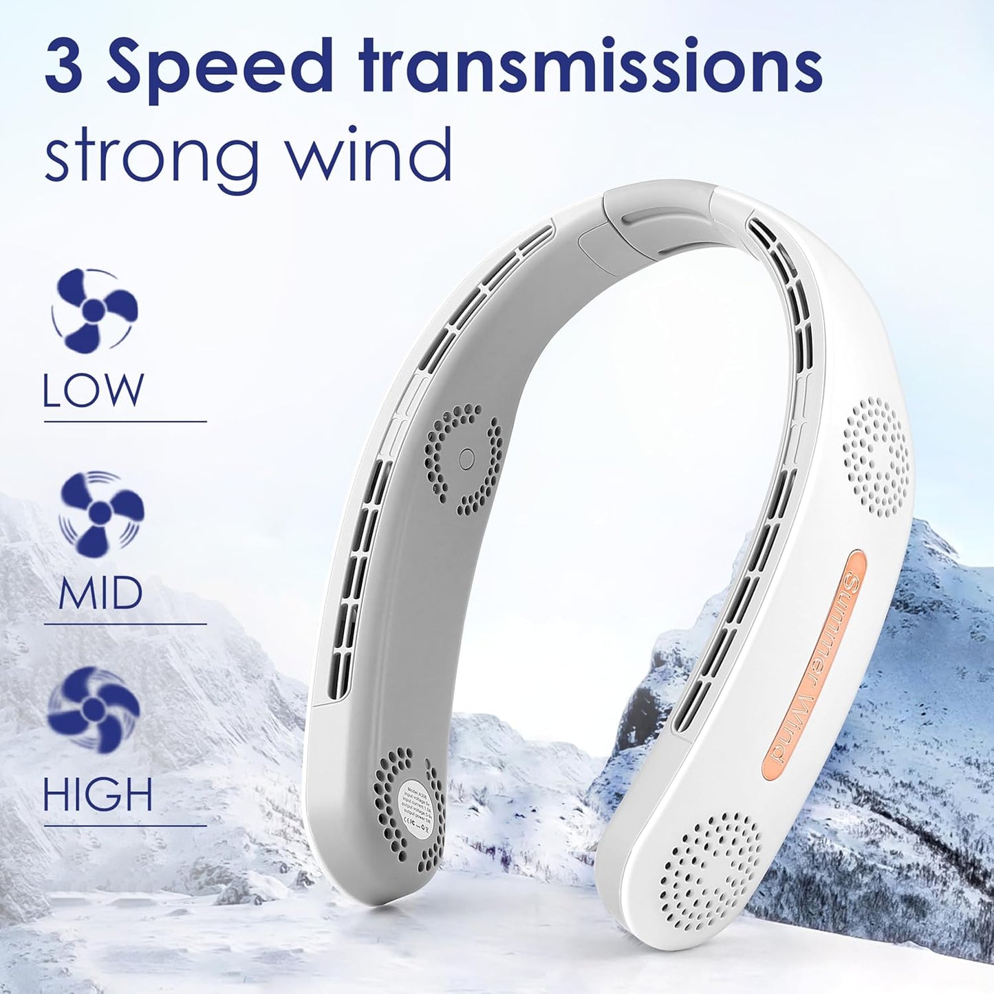 CoolBreeze Pro™ Smart Neck Fan – 360° Cooling | Bladeless | Ultra Silent | Long Battery Life