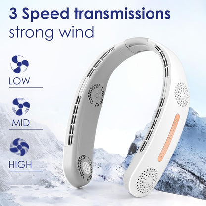 CoolBreeze Pro™ Smart Neck Fan – 360° Cooling | Bladeless | Ultra Silent | Long Battery Life