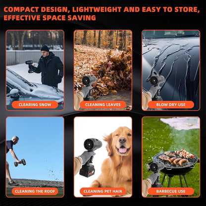 TurboJet Pro 400W Industrial Handheld Air Blower – High-Pressure Brushless Motor, 3-Speed Electric Duster