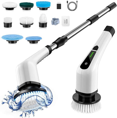 9-in-1 Electric Spin Scrubber – Cordless, Extendable Power Cleaner for Bathroom, Kitchen, Tiles & Floors