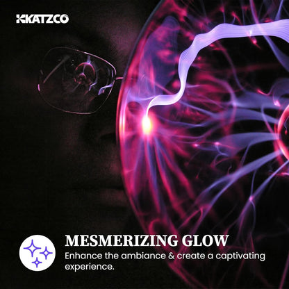 Plasma Ball Lamp – Touch Sensitive Lightning Globe, Interactive LED Desk Decor & Night Light