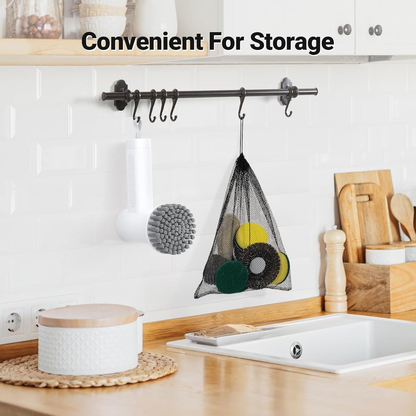 5-in-1 Magic Power Scrubber – Rechargeable Handheld Electric Cleaning Brush for Kitchen, Bathroom & Floor