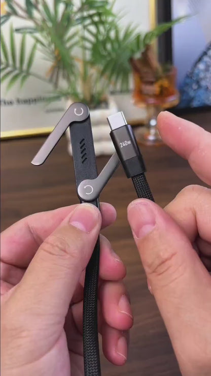 VYRNIX™ 2-in-1 Flex Stand Type-C  Charging Cable with Integrated stand.