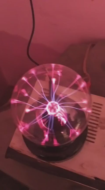 Plasma Ball Lamp – Touch Sensitive Lightning Globe, Interactive LED Desk Decor & Night Light