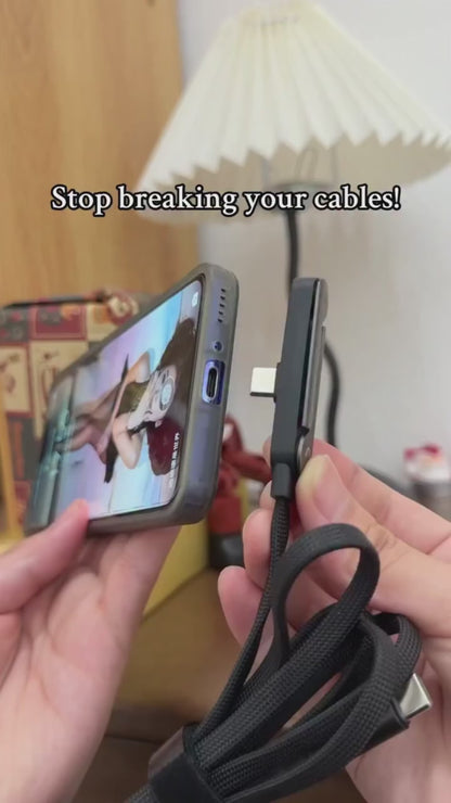 VYRNIX™ 2-in-1 Flex Stand Type-C  Charging Cable with Integrated stand.