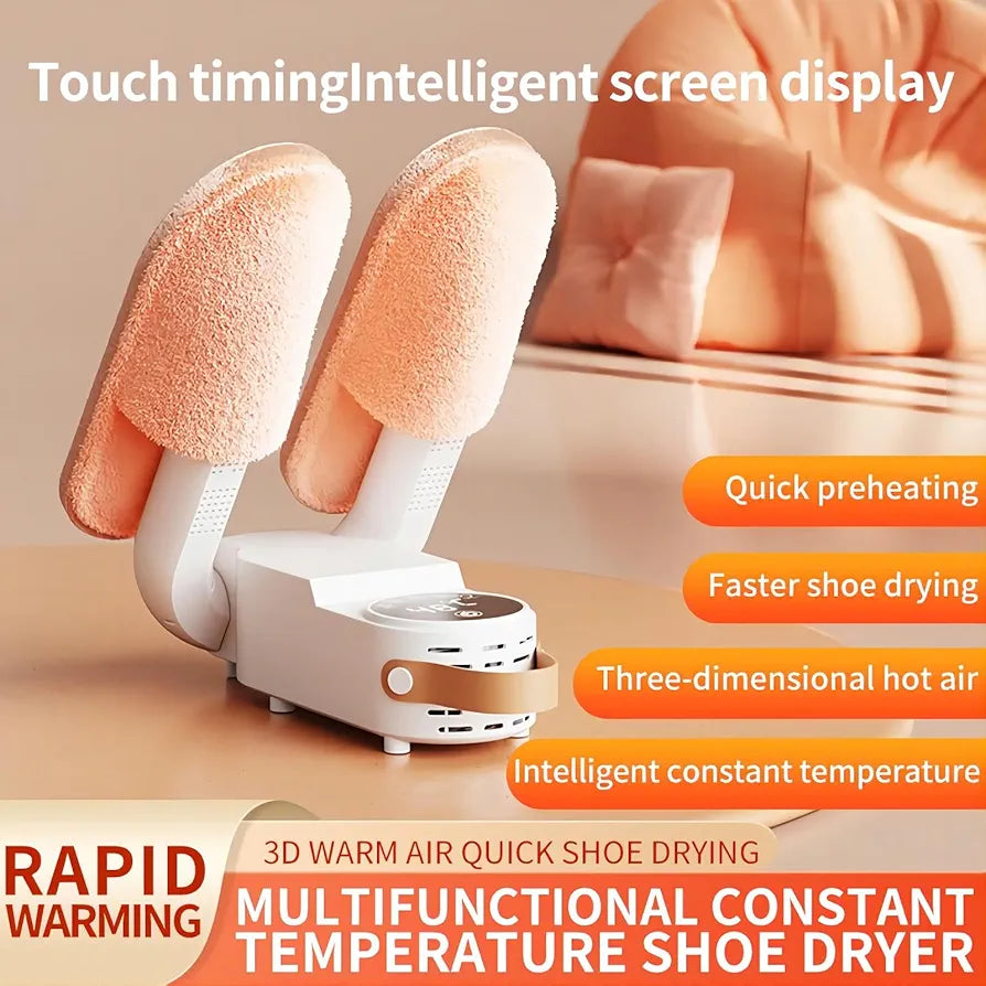 Portable Electric Shoe Dryer – 360° Warm Air Circulation, Adjustable Timer, Multi-Function Boot & Shoe Dryer