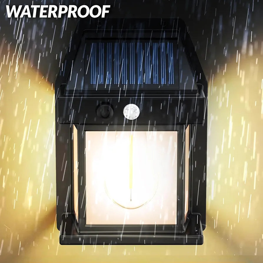 Solar Outdoor Wall Light – Automatic Dusk-to-Dawn LED Lantern | Waterproof Garden & Balcony Lamp