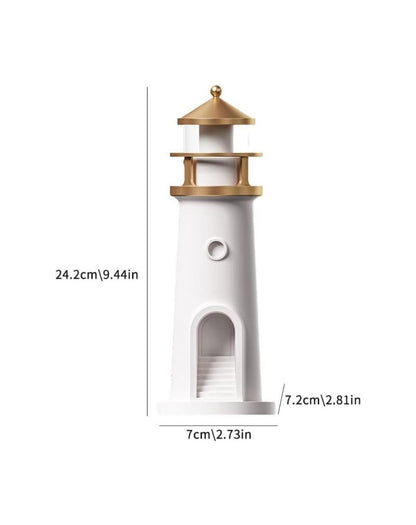 Moonbeam Lighthouse Motion Sensor Night Light – Rechargeable Ambient Moon Projector Lamp for Bedroom & Home Decor