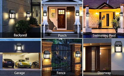 Solar Outdoor Wall Light – Automatic Dusk-to-Dawn LED Lantern | Waterproof Garden & Balcony Lamp
