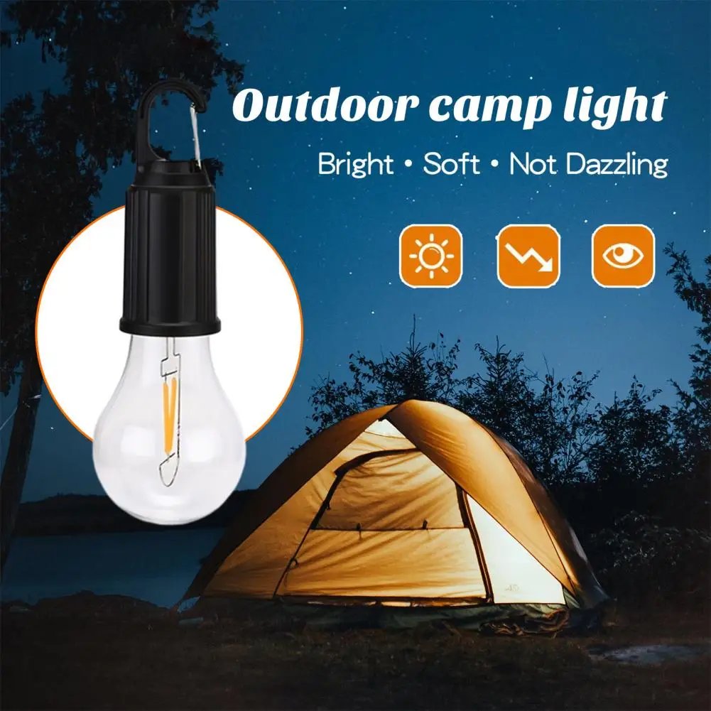 Portable Rechargeable Hanging LED Bulb – USB Charging, 3 Light Modes, Emergency & Camping Light with Hook