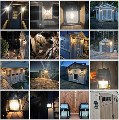 Solar Outdoor Wall Light – Automatic Dusk-to-Dawn LED Lantern | Waterproof Garden & Balcony Lamp