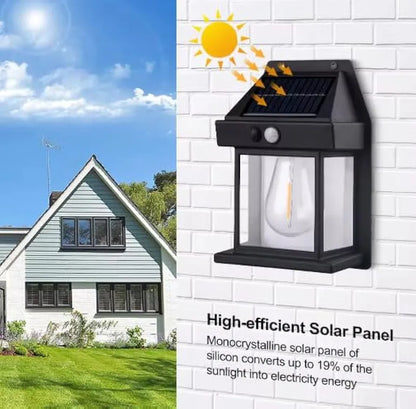 Solar Outdoor Wall Light – Automatic Dusk-to-Dawn LED Lantern | Waterproof Garden & Balcony Lamp
